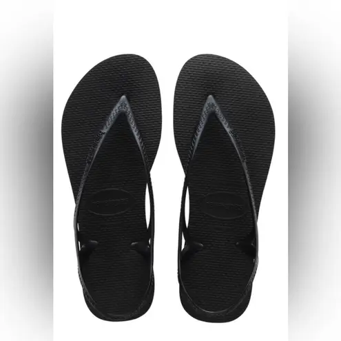 Havaianas  Black Sling Back Sandals NWT Size 7/8