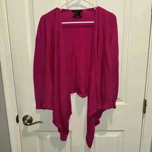 Armani Exchange  Woman’s 100% Merino Wool Wrap Sweater Cardigan Pink Sz XS