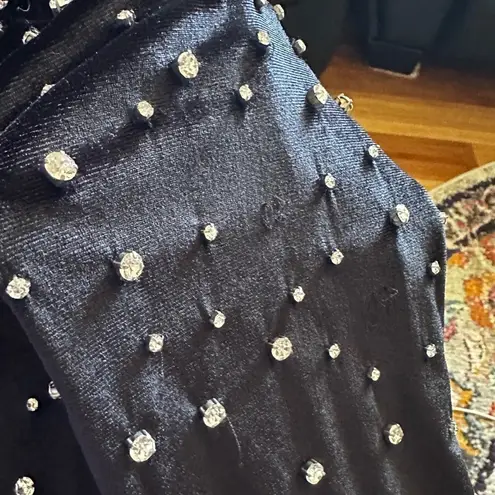 RETROFETE REVOLVE LANA BLACK ONE SHOULDER CRYSTAL EMBELLISH ASYMMETRICAL DRESS Size M