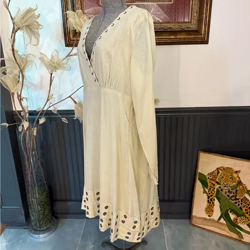 Stetson NWT 100% Cotton Western Cowgirl Raw Hem Dress ~ Size Large 💛🍄