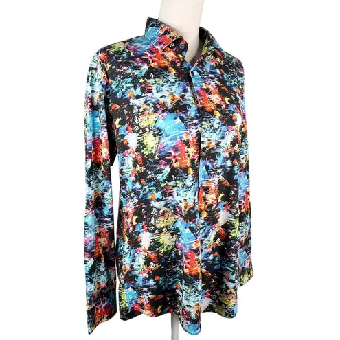 Jared Lang Button Down Shirt Tropical Fish Large Vacation