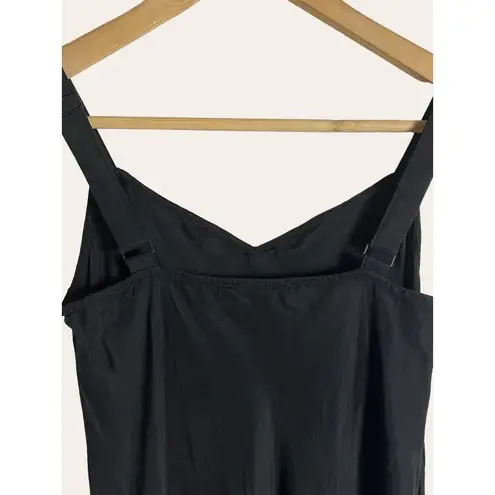 J.Crew  Marco Black Sleeveless Spaghetti Strap Satin Slip Midi Dress Size 00