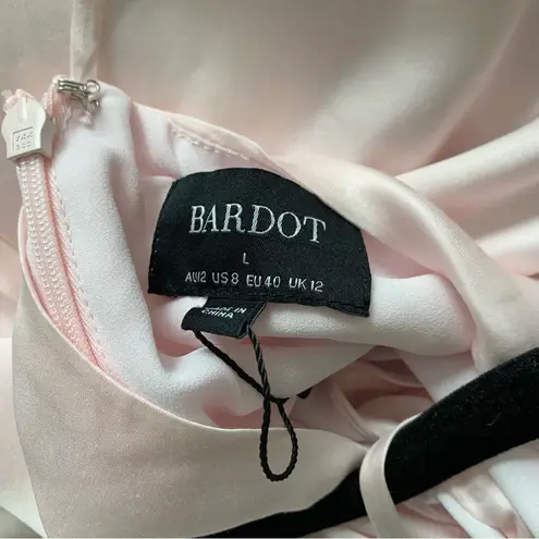 Bardot Astrid Draped Mini Dress Pale Pink