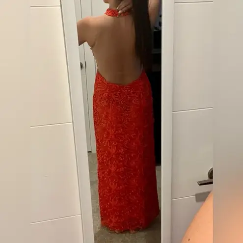 Red PatBO Crochet Maxi Dress Size 10