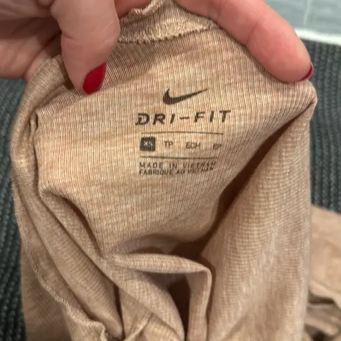 Nike  Yoga Luxe Brown Lettuce Edge Women's Top NWT size XS