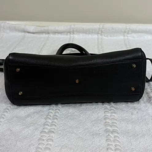 Furla Tessa Onyx Leather Tote with Gold Accents