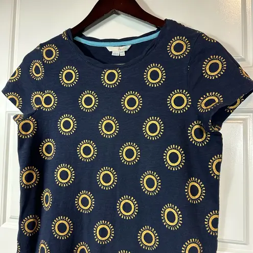 Boden USA Boden Women’s Navy Blue Gold Sunburst Coralie Cotton T-shirt Dress Size 6R