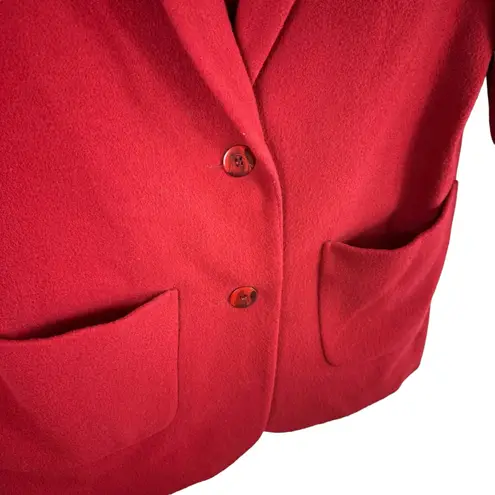 Eddie Bauer Vintage Red Wool Pea Coat Medium