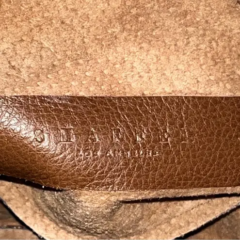 Shaffer LA Brown Leather Greta Mini Bucket Crossbody Bag Purse With Tassels