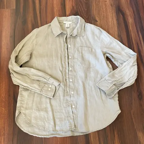H&M 100% Linen  Button Down Shirt Men’s or Oversized Women’s - Image 6