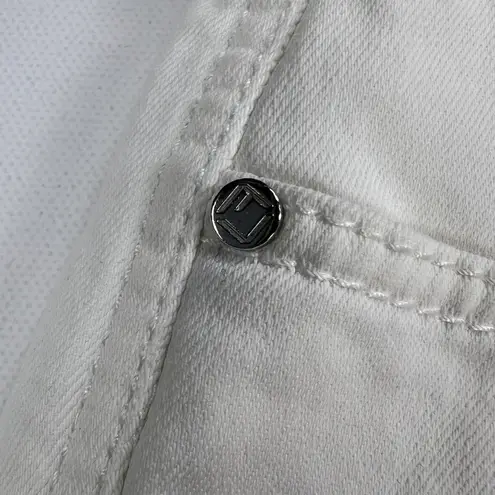 Lafayette 148 Acclaimed Stretch Mercer Pant Mid Rise Ankle Length White Size 8