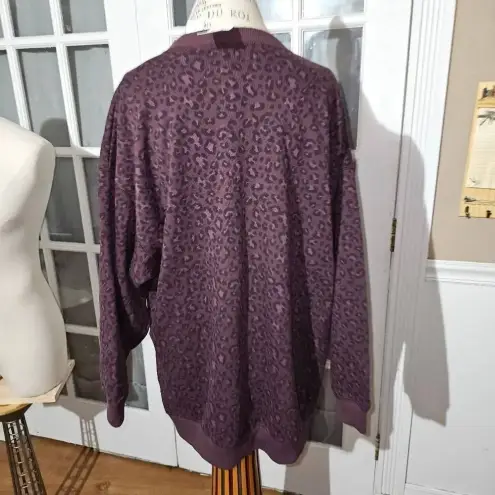 American Eagle NWT  Womens Purple Leopard Jegging Fit‎ Pullover Sweater Medium