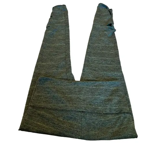 FREE PEOPLE revolve cutout leggings in green space dye