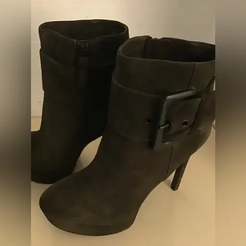 via spiga women gray suede platform heel boots US 8