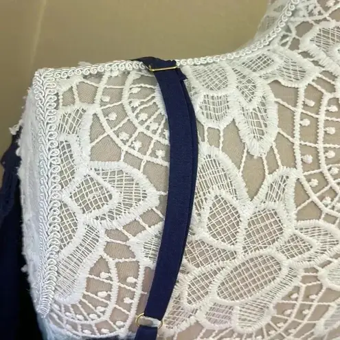 City Chic NWTs Navy Blue Scalloped Lace Dress Size XL