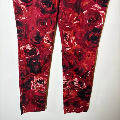 Chico's Ultimate Fit Wild Rose Sateen 5-Pocket Slim Leg Pants Size 1