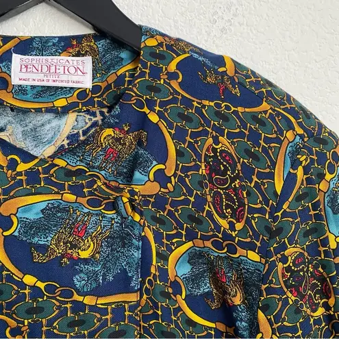 Pendleton Vintage Sophisticates Equestrian Horse-bit Long Sleeves Top Size 4 P