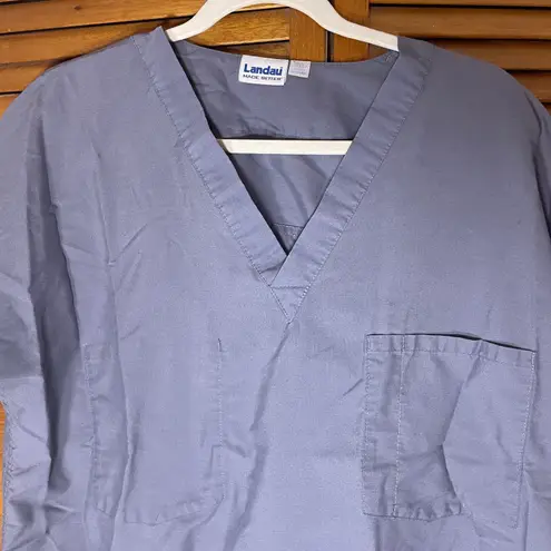 FIGS Landau Unisex One Pocket Grey Scrub Top Size Medium 