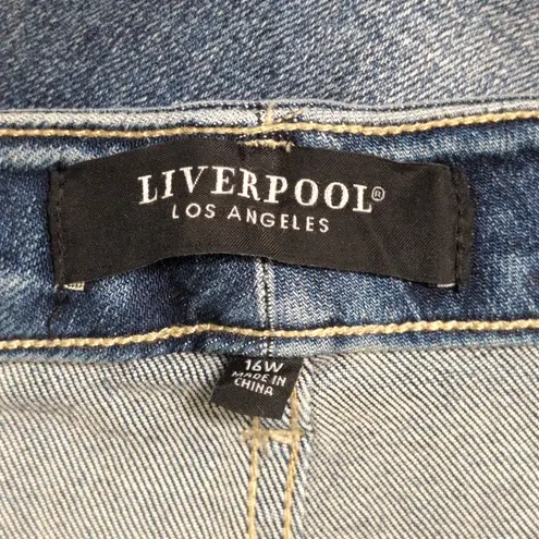 Liverpool NWT Kennedy Distressed Crop Mid Rise Jeans ECO Style 16W