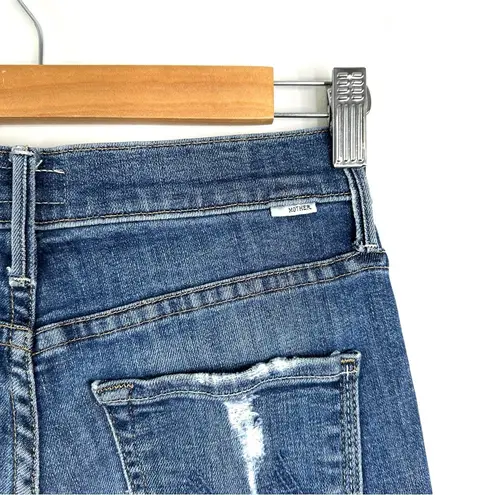 MOTHER The Vamp Fray High Waist Skinny Jeans Crazy Like A Fox Size 25