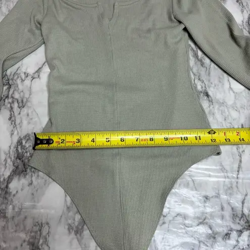 American Eagle  Long Sleeve Ribbed Sage Green bodysuit NWT new size medium