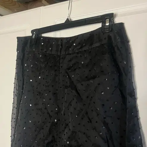Tahari Vintage Whimsygoth 100% Silk Beaded Skirt