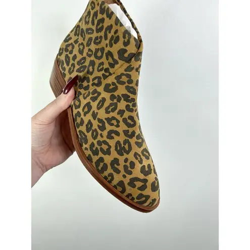 Soludos Leopard Print Suede Leather Venetian Bootie Size 7 NEW