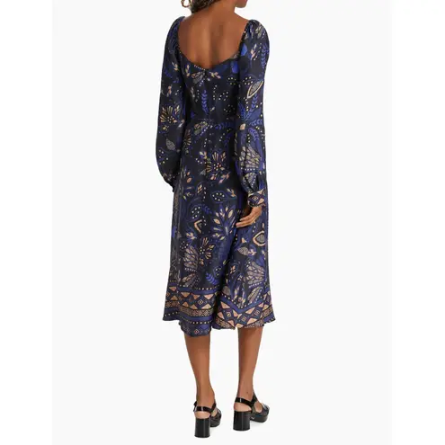 Farm Rio Macaw Forest Cutout Midi-Dress