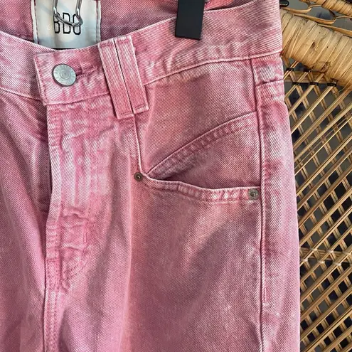 BDG 🤠Urban Outfitters  Issa Cowboy Jeans Hi Waisted Straight Leg Pink Washed 27🎀