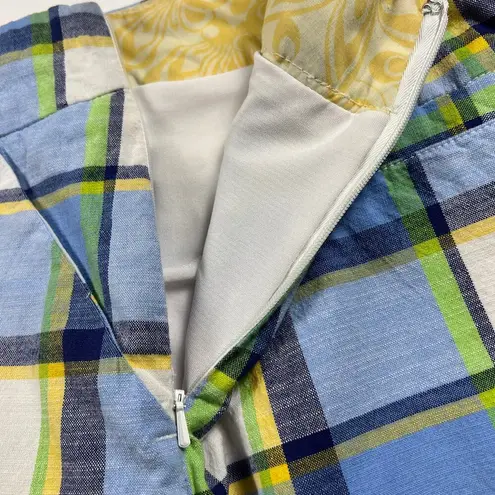 Loudmouth Ladies Blue/Green Plaid Golf Skort Stretch Shorts Size 12 Blue