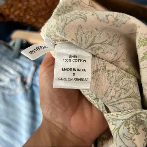 Happy X Nature 100% Cotton Floral Print Tie Waist High Rise Paper Bag Shorts Pink Size 0