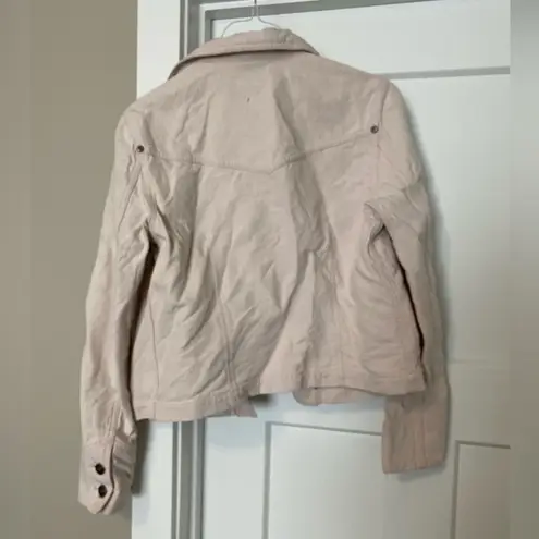 Liz Claiborne  Pink Jean Jacket Structured Design