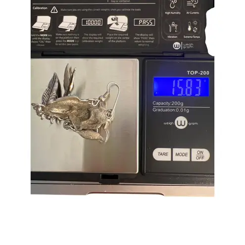 Vintage Silver Tone Dangle Earrings Cream Enamel Feather Dangles Estate 3" Yellow