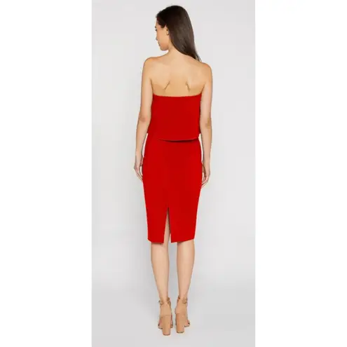 Likely Driggs Scarlet Red Strapless Knee Length Sheath Dress Size 2