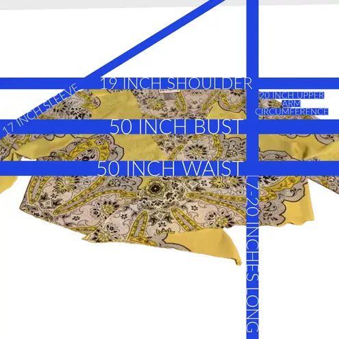 ROSEY TOMATO YELLOW & BLACK LIGHTWEIGHT PAISLEY PRINT BOLERO COVER (3X)