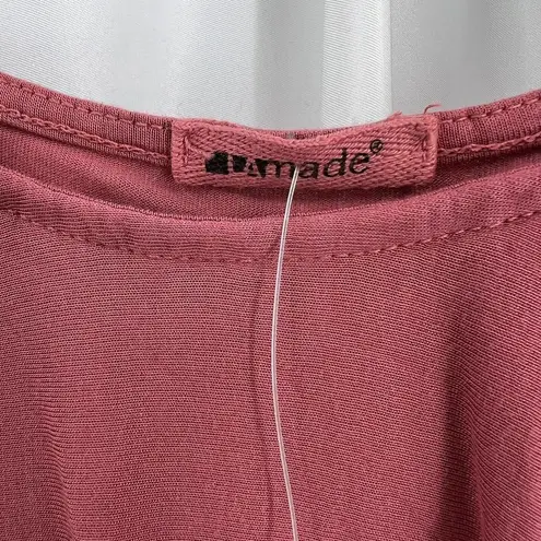 LA Made Dark Pink Flutter Sleeve Mini Dress Small New