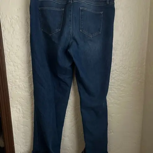 Natural Reflections Flannel lined High Rise Blue Jeans size 14