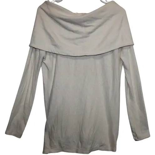 prAna Women's Cream Solid Casual Pullover Long Sleeve Cowl Neck Sweater Size XS