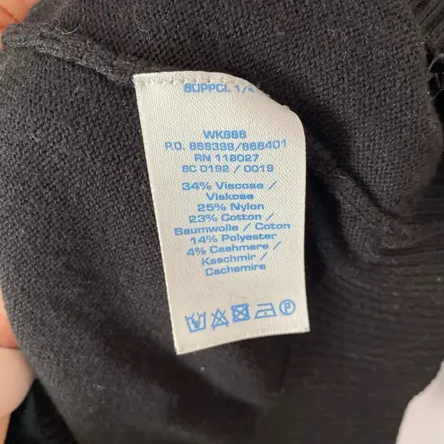 Boden Women's size 8 Black Beaded Sparkly Soft Pullover Sweater Glam Preppy