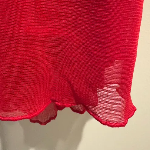 Jerry Beck Beaded Sequin Flapper Roaring 20s Gatsby Dress M Art Deco Style Red Size M