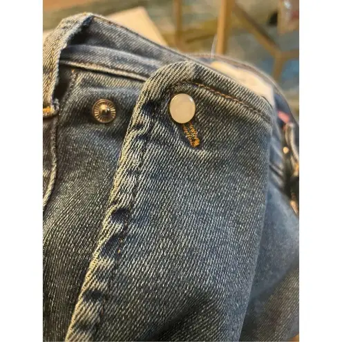 Anthropologie Pilcro High Rise Cigarette Jeans Blue Stretch size 27