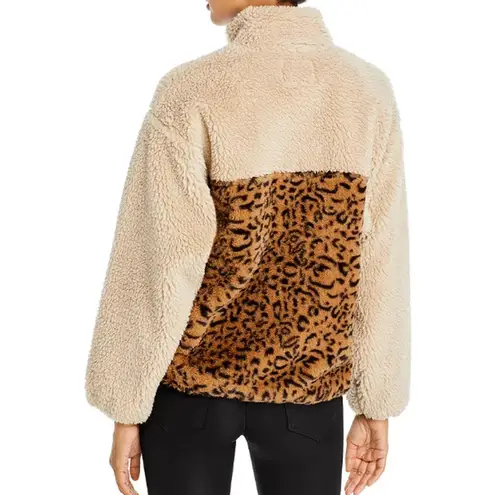 Rails Saga Colorblock Faux Fur Sweater Jacket Pockets Multi Size Small