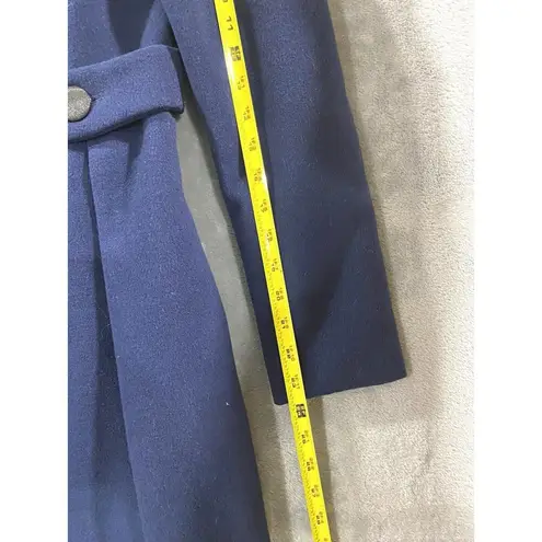 Forever 21  women double-breasted bleu Peacoat size S front pockets wide collar