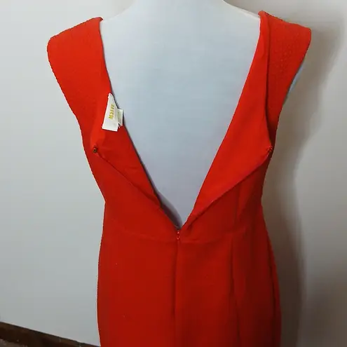 Maeve anthropologie vibrant red quilted shift dress size medium