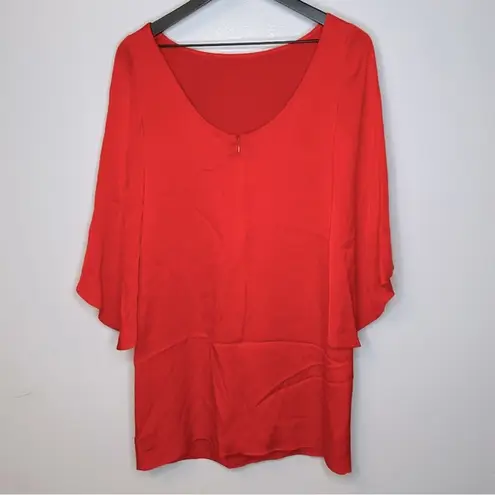 Milly of New York Red Butterfly Sleeve Silk Dress Size 6