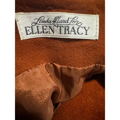 Ellen Tracy Vintage 80s-90s Linda Allard for Suede Pencil Skirt Rust Brown (10)