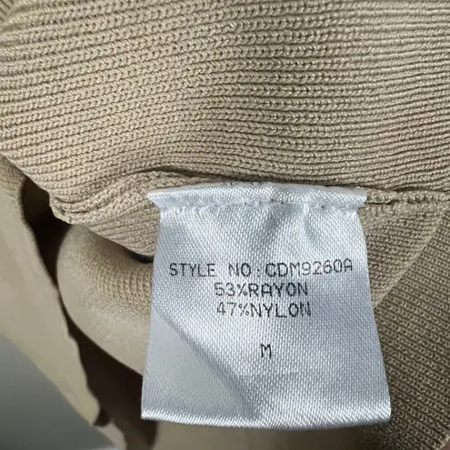 Rehab Midi Dress Womens M Cream Cut Out Sleeveless Bodycon Clubwear Neutral