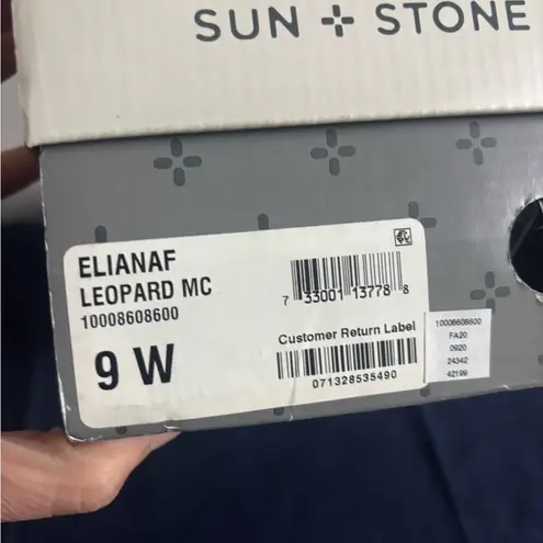 Sun + Stone Womens Shoes Eliana Slip On Brown Ballet Flats 9W Leopard Size 9