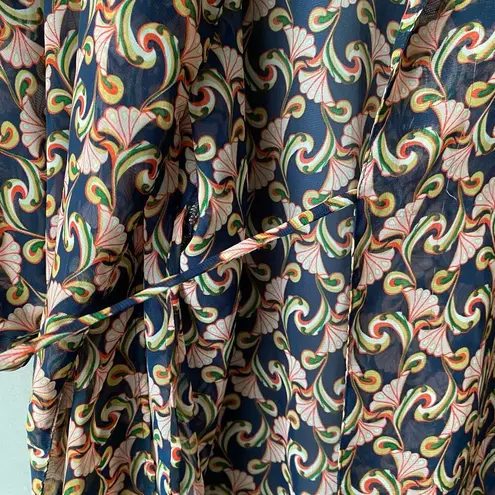 The Webster Miami sz S kimono robe mini dress Red