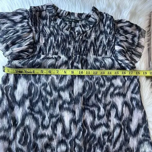 Caballero Collection Lara Top in Inky Ikat Size Small Black